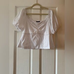 ASOS white lace Cotton top